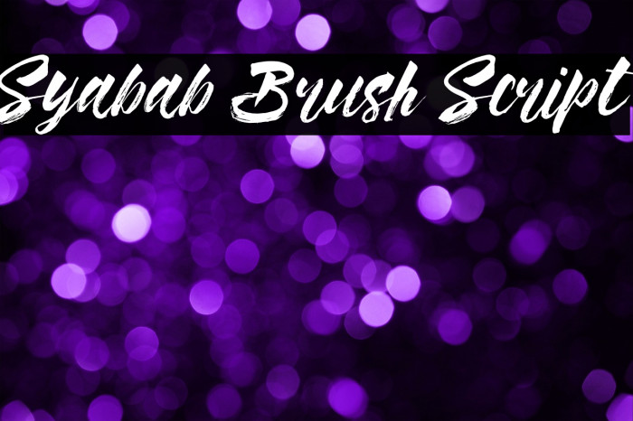 Syabab Brush Script Example 2