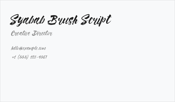 Syabab Brush Script Font Free Download TTF OTF FFonts