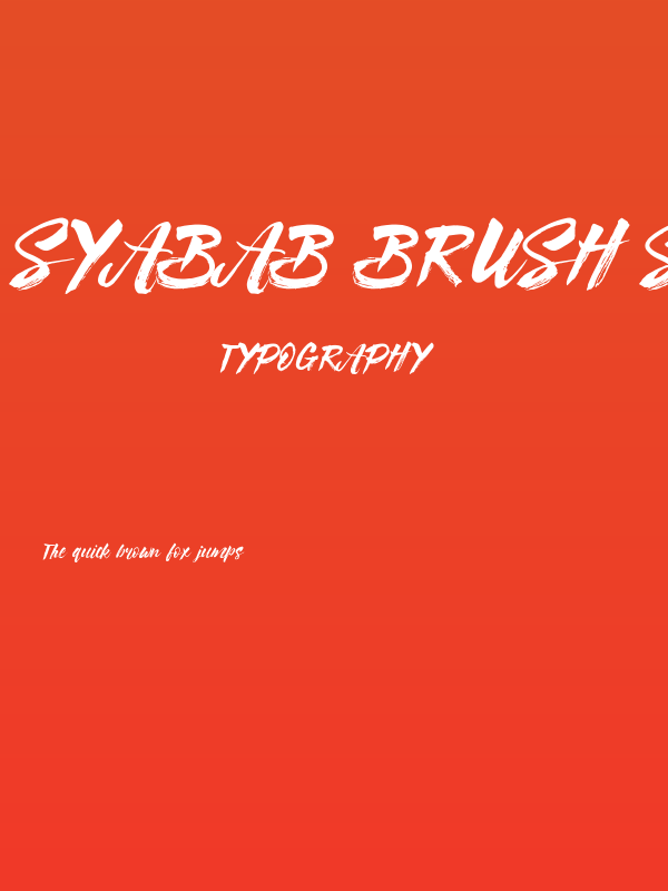 Syabab Brush Script Poster