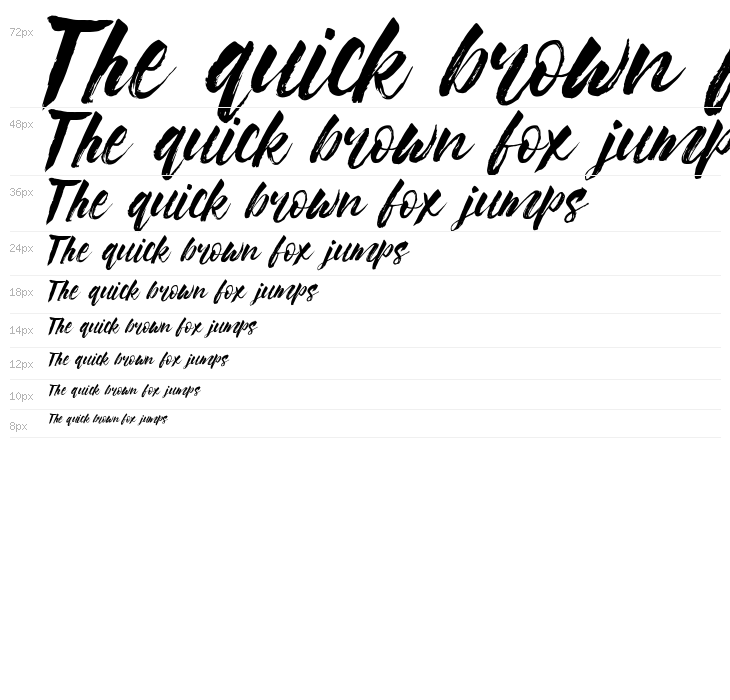 Syabab Brush Script Waterfall