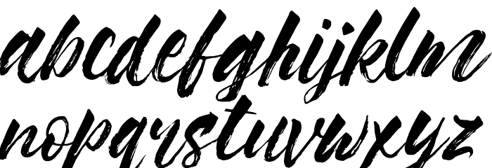Syabab Brush Script Font LOWERCASE