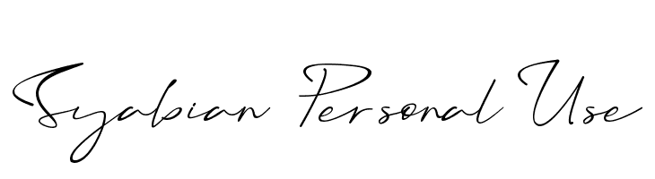 Syabian - Personal Use  フリーフォントのダウンロード
