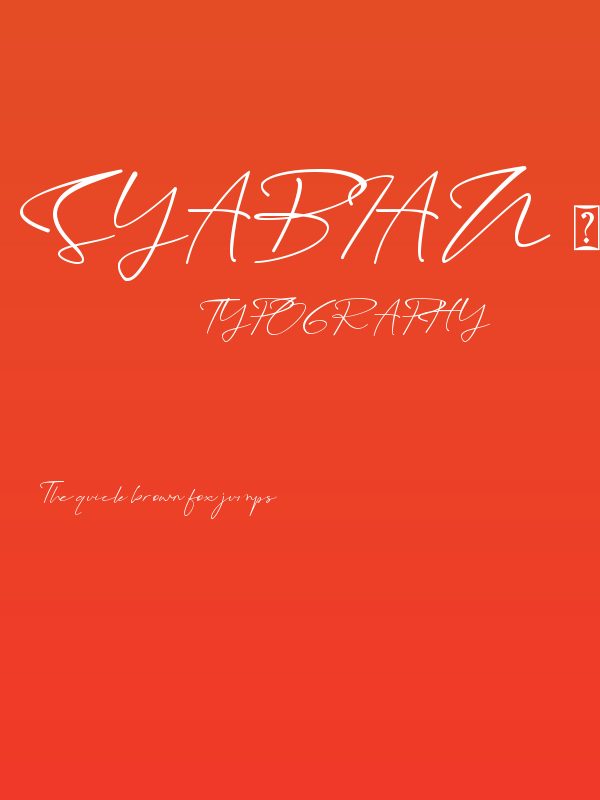Syabian - Personal Use Poster
