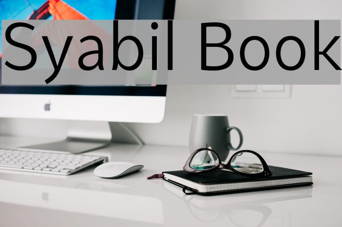 Syabil Book Font examples