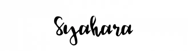 Syahara  Descarca Fonturi Gratis