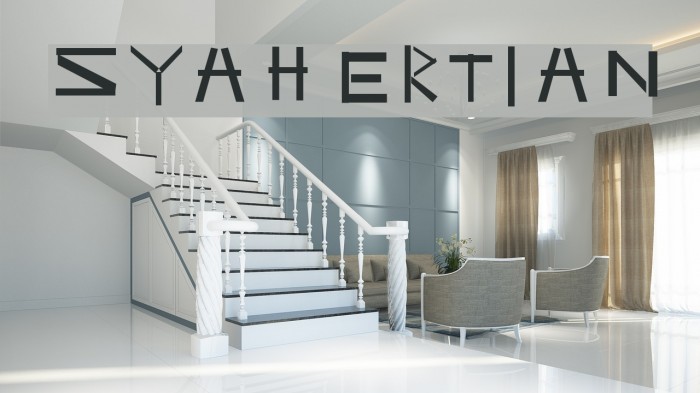 Syahertian Font examples