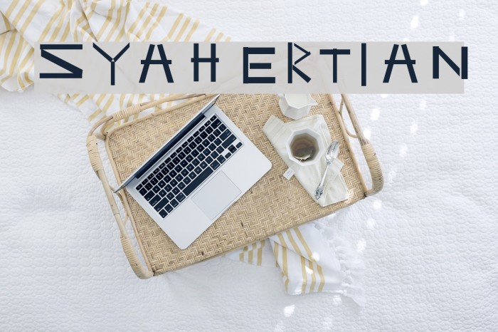 Syahertian Font examples