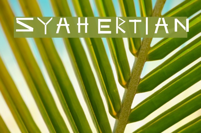 Syahertian Font examples