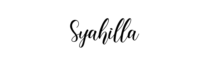 Syahilla  font caratteri gratis
