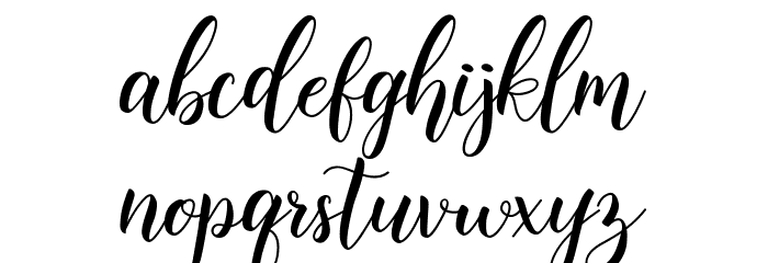 Syahilla Font LOWERCASE