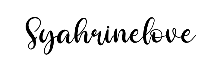 Syahrine love  font caratteri gratis