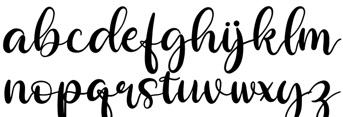 Syahrine love Font LOWERCASE