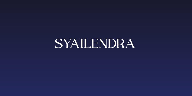 Syailendra Social Header