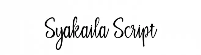Syakaila Script  免费字体下载