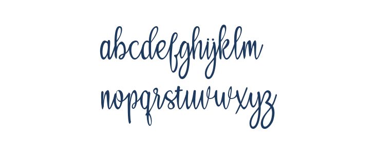 Syakaila Script Lowercase