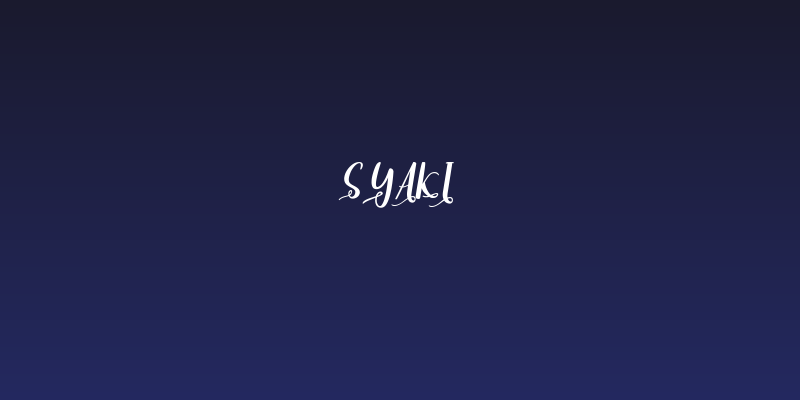 Syaki Social Header