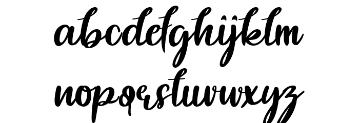 Syaki Font LOWERCASE