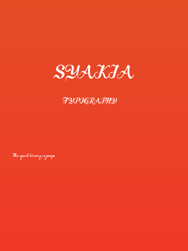 Syakia Poster