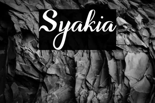 Syakia Font examples