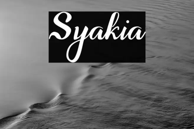 Syakia Font examples