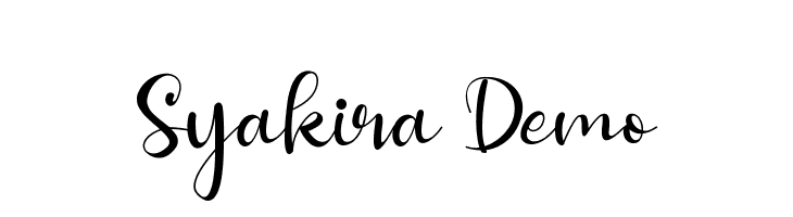 Syakira Demo  font caratteri gratis