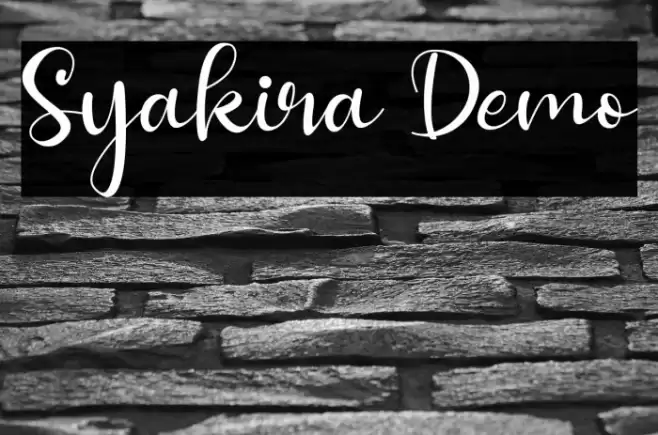 Syakira Demo Шрифта examples
