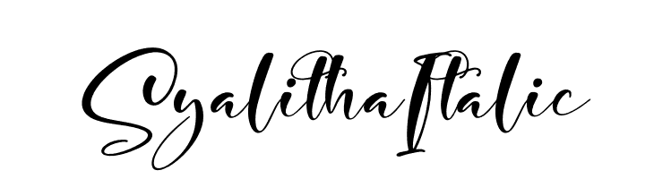 Syalitha Italic  免费字体下载