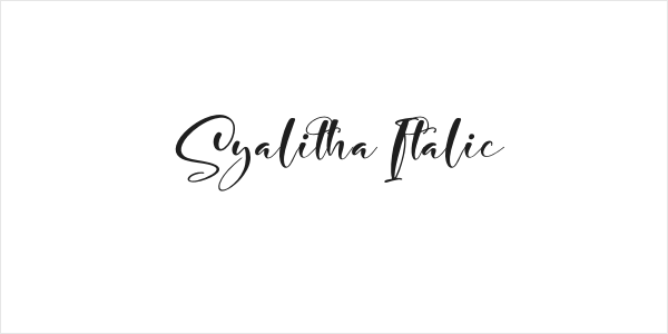 Syalitha Italic Logo