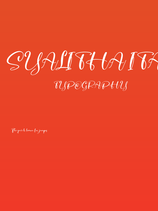 Syalitha Italic Poster