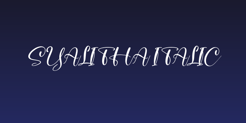 Syalitha Italic Social Header