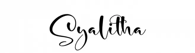 Syalitha  Frei Schriftart Herunterladen