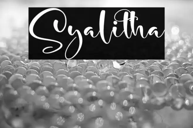 Syalitha Font examples