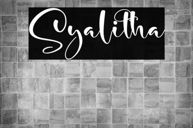 Syalitha Font examples