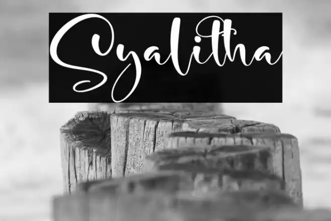 Syalitha Font examples