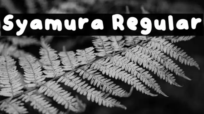 Syamura Regular Fonte examples