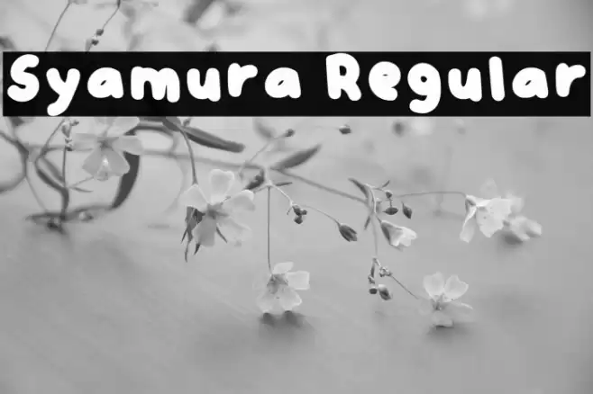 Syamura Regular Fonte examples