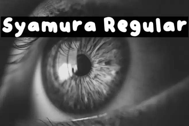 Syamura Regular Fonte examples