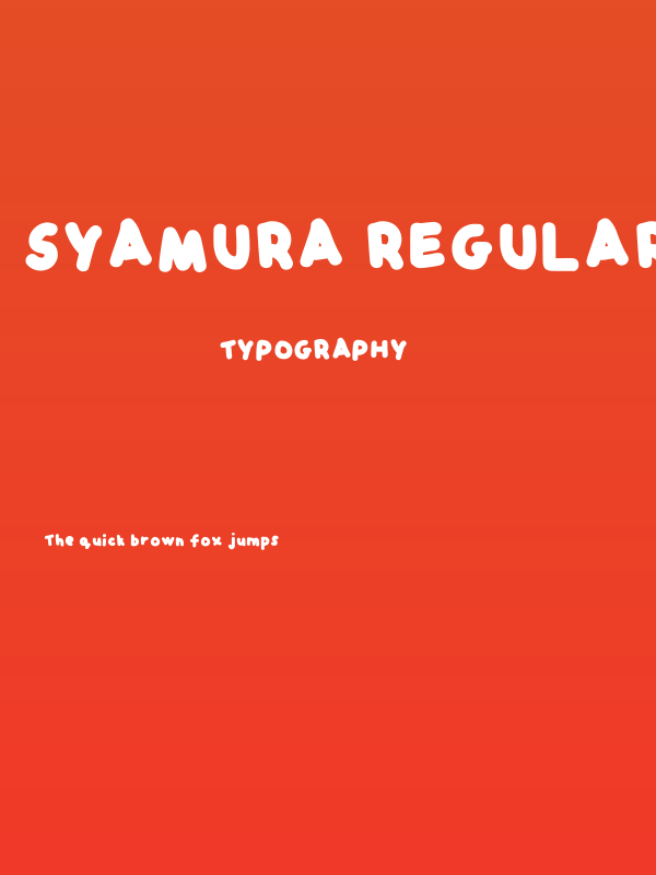Syamura Regular Poster