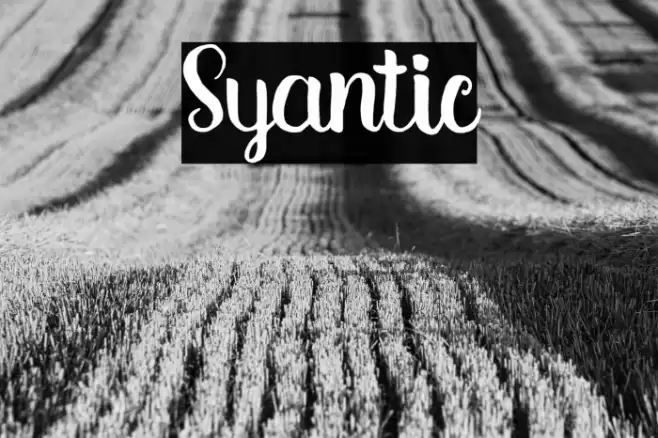 Syantic Font examples