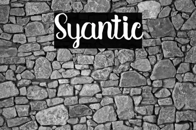 Syantic Font examples
