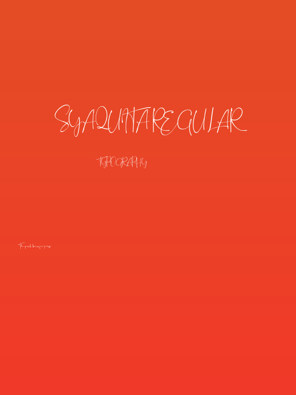 Syaquita Regular Poster