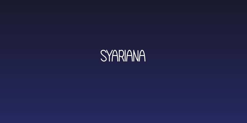 Syariana Social Header