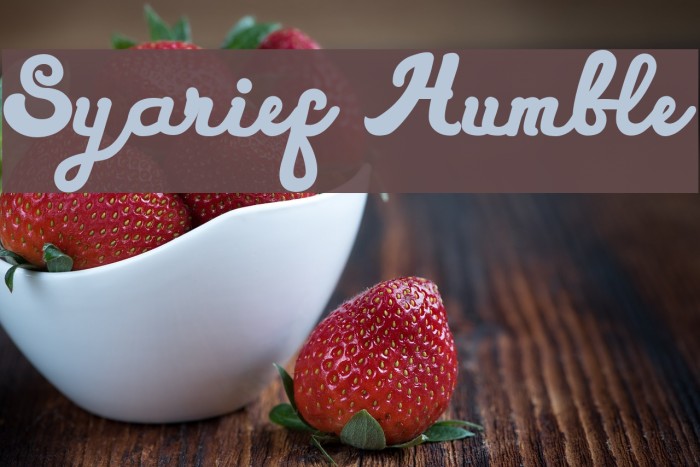 Syarief Humble Font examples