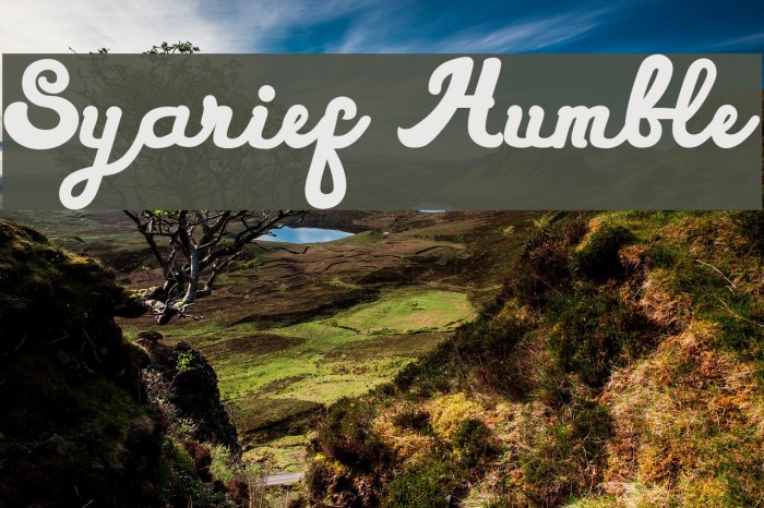 Syarief Humble Font examples