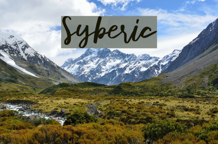 Syberic Font examples