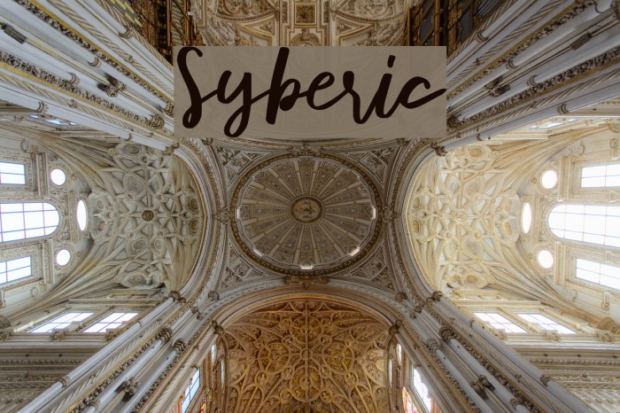 Syberic Font examples