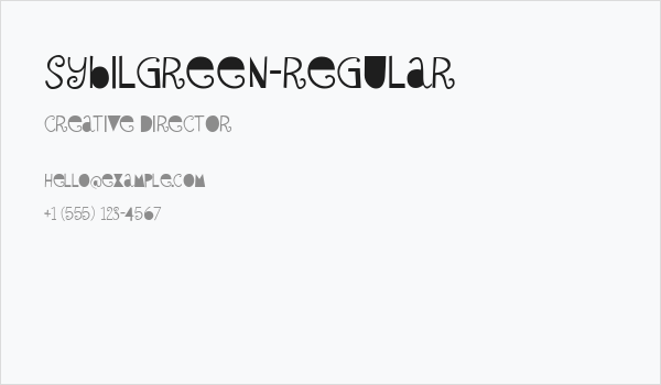 SybilGreen-Regular Business Card