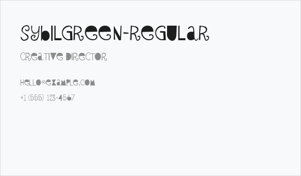 SybilGreen-Regular Business Card
