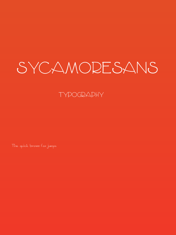 SycamoreSans Poster