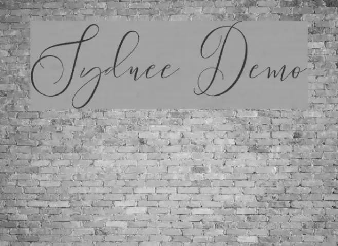 Sydnee Demo Font examples